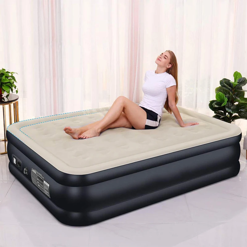 Household New Inflatable Air Bed Multiple Size Cartoon Atmosphere Pad Thickening Height Mattress Portable Outdoor Camping Mat