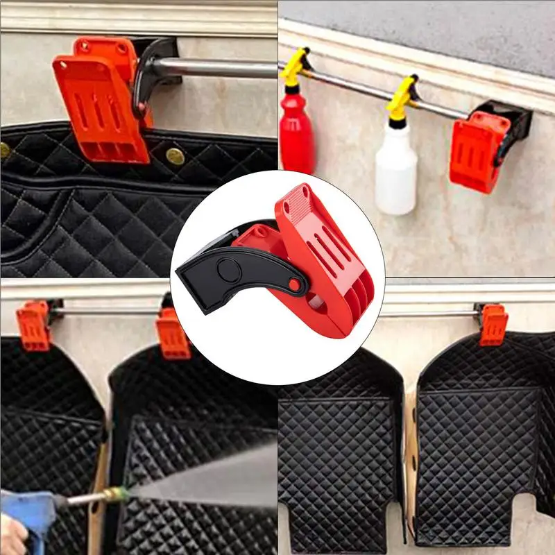 Car Cleaning Floor Mat Pad Clips  Wall-Mounted Car Wash Foot pad Holder Non-Slip Car washing towel Hangers for Car wash shop