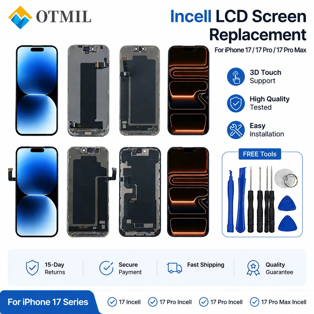 Incell Display For Iphone 17 17Pro 17 Pro Max Lcd Touch Screen Digitizer Assembly Screen Replacement + Screen Protector + Tools