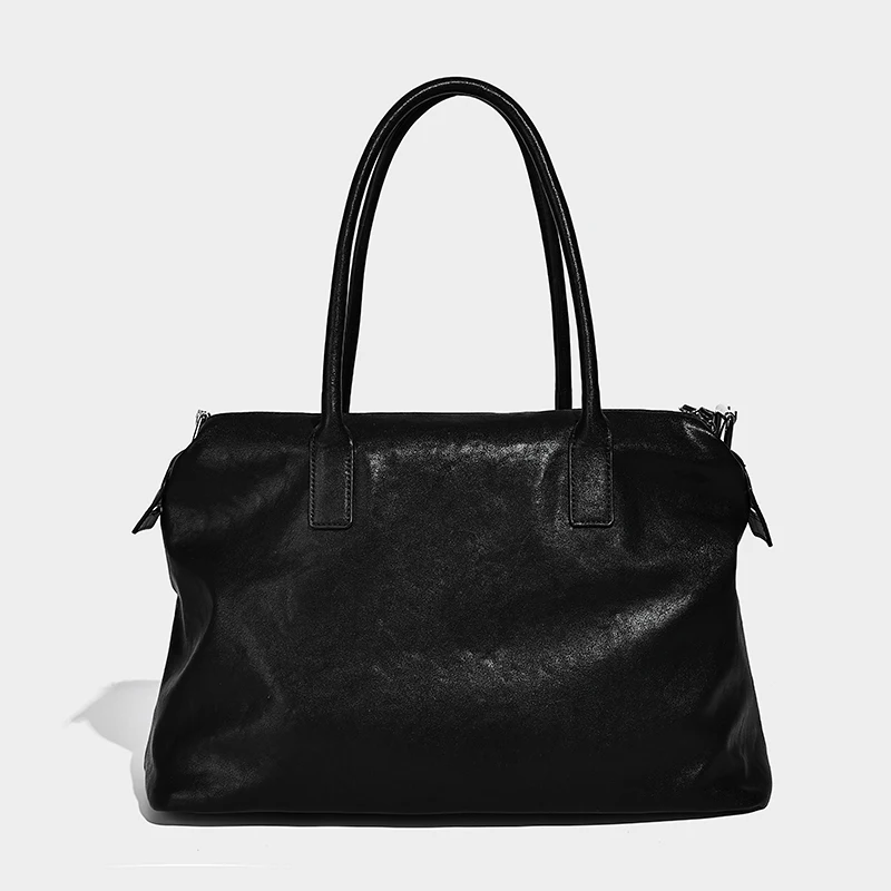 2026 جديد ريترو الأمريكية Sle المرأة بولي Leather حقيبة يد جلدية فاخرة مصمم سعة كبيرة التنقل الكتف Crossbody حقيبة كبيرة