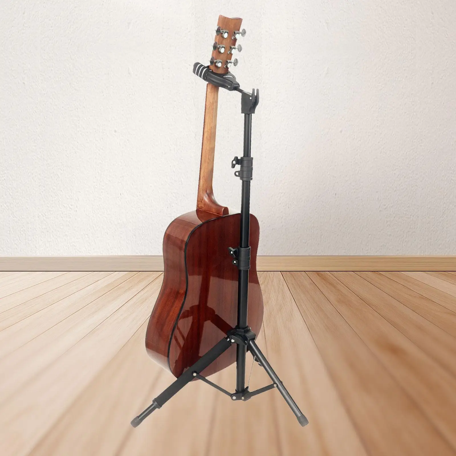 

Регулируемая складная подставка для гитары с фиксатором шеи, прочный металлический штатив-держатель для акустических, электрических, бас-гитар, укулеле и скрипок
