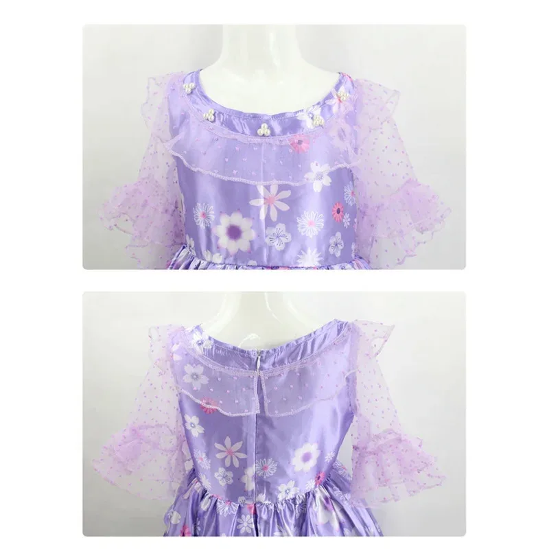 Anime Movie Encanto Madrigal Cosplay Costume Isabella Dress Mirabel Charm Adult Fancy Princess Dress Carnival Party Supply Gift
