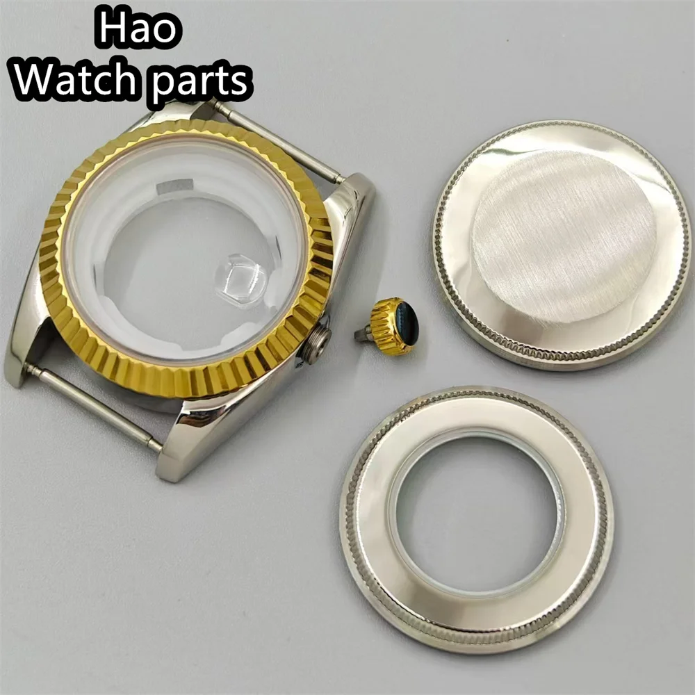 31 مللي متر حافظة نسائية فضية بلونين ذهبي وردي ذهبي حافظة مخدد مصقول مائل حافة مستديرة زجاج الياقوت صالح حركة NH05 NH06