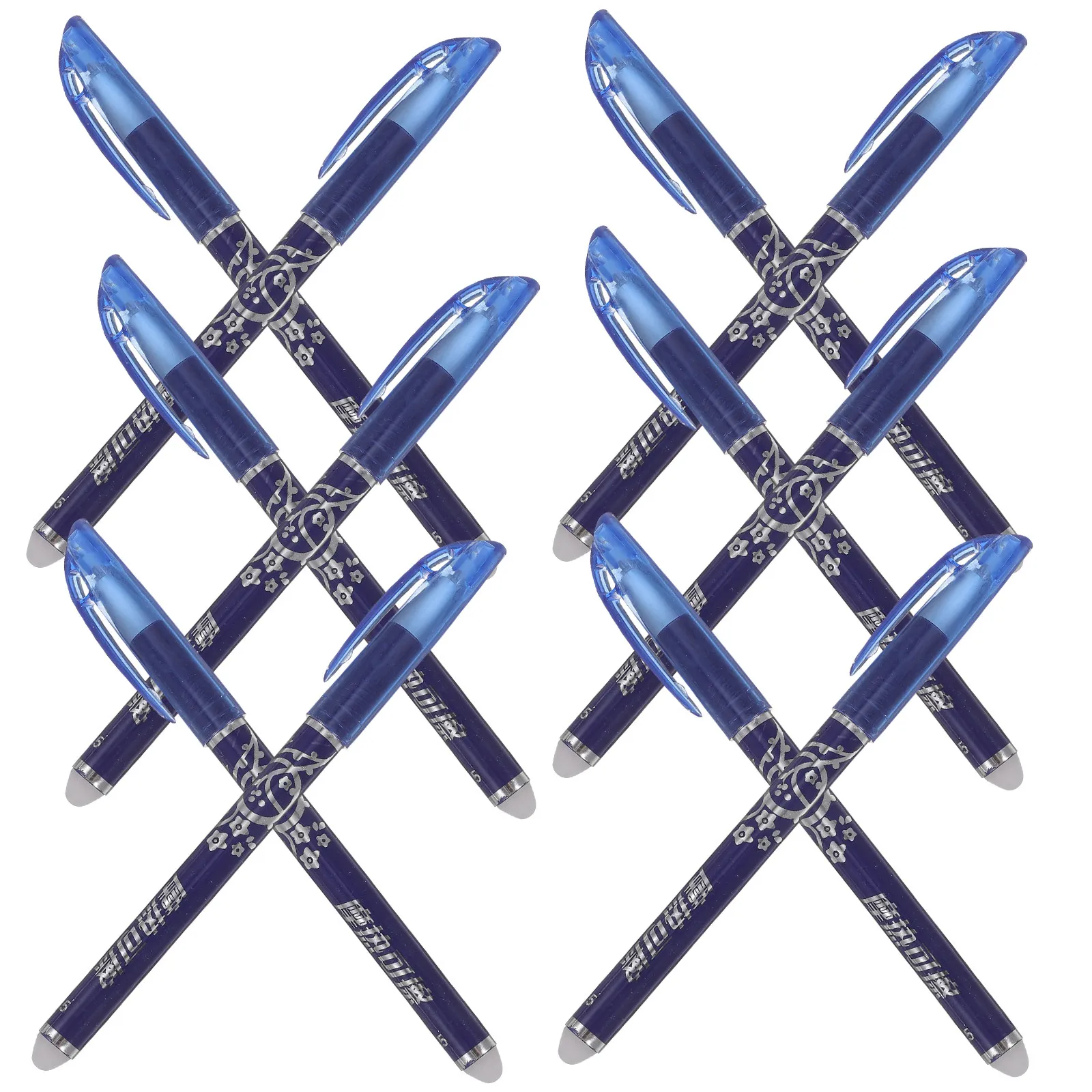

12Pcs Blue Erasable Pens 0.5mm Ergonomic Design Smooth Writing Clean Erase Erasable Pen Set for Students Writers Artists Office