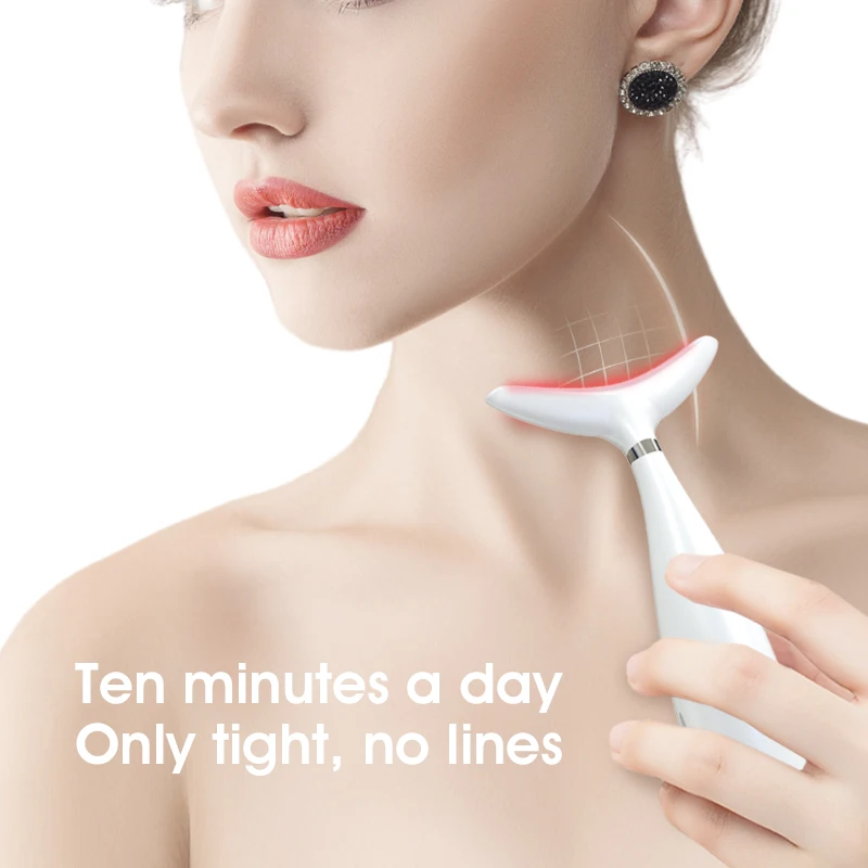 얼굴 및 목용 2-in-1 리프팅 기기: 피부 탄력 강화, 주름 감소, 광재생 기능, 최고의 선물 추천