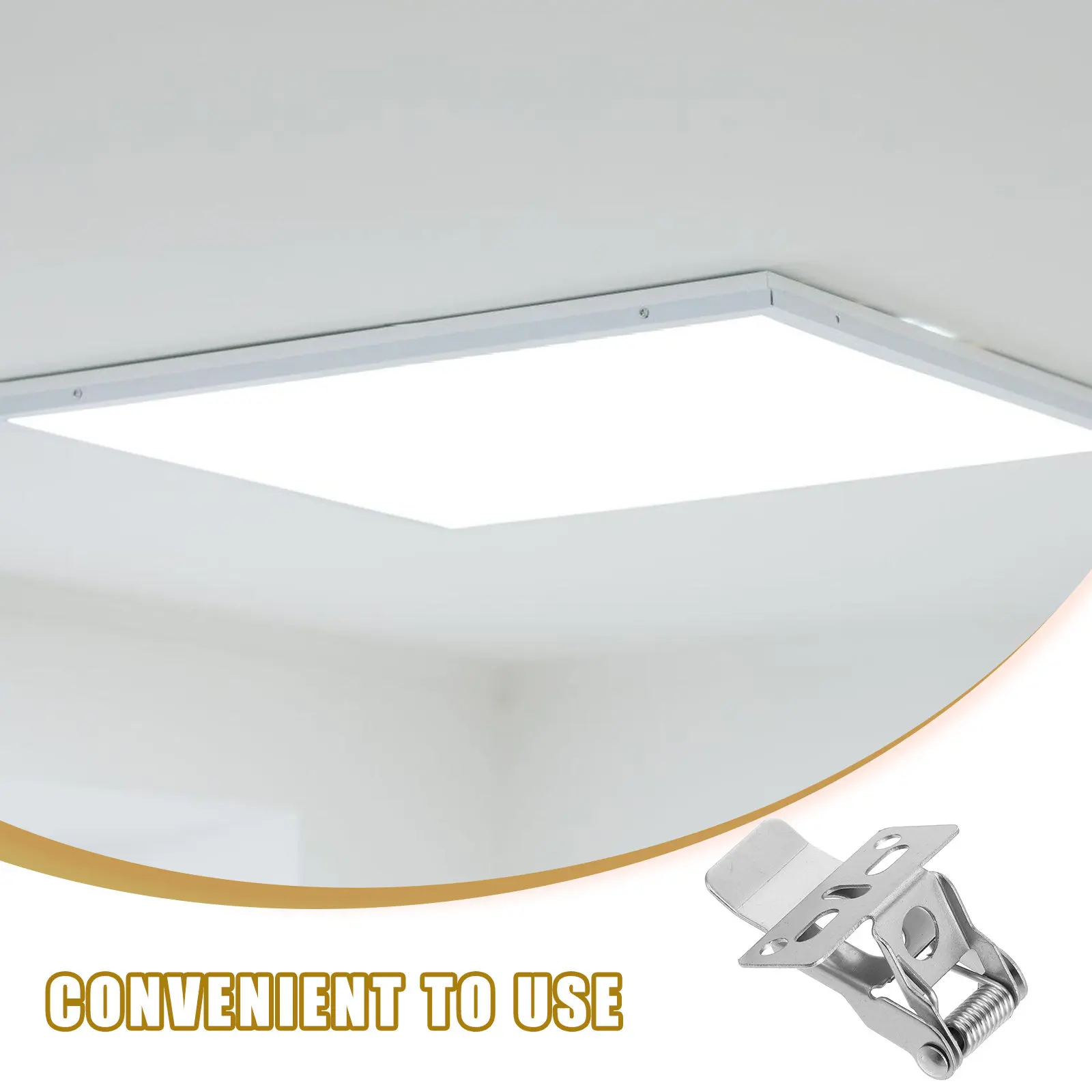 20Pcs Secure Lighting Clips Recessed Light Fixtures Easy Installation Sturdy Iron Construction Flush Mount Light Clips Universal
