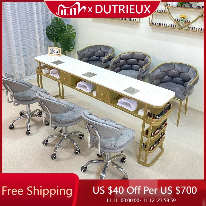 Organizer Professionals Nail Desk Chairs Storage Modern Nordic Nail Table Designer Art Tavolo Per Unghie Salon Furniture