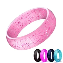 1pc 5.5mm Sparkling Comfortable Silicone Ring Active Lifestyles Jewelry Accessories Unique Sports Sporty Athletes Adventurers
