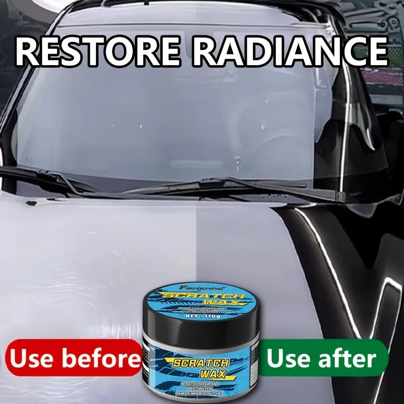 Zestaw do naprawy lakieru samochodowego (ulepszony): Krem do naprawy rys + pasta polerska, naprawia oksydację i przywraca blask