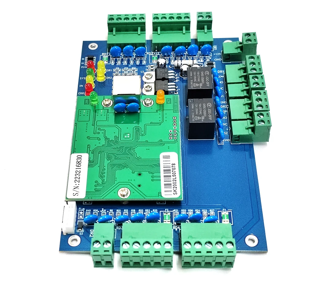Free SDK Software RFID Reader1 2 4 Door Lock Access Control Board with RJ45 TCP/IP Wiegand Network Access Control Panel