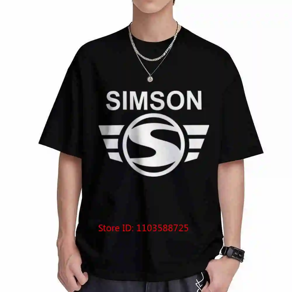 Simson Logo Silvery Active Short Sleeve Tee 100% Cotton T-Shirt