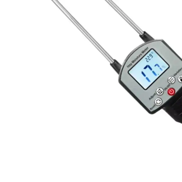 Portable Digital Backlit Hay Moisture Meter 0-80% Range With Automatic Temperature Compensation For Agriculture Bale Drying Dete
