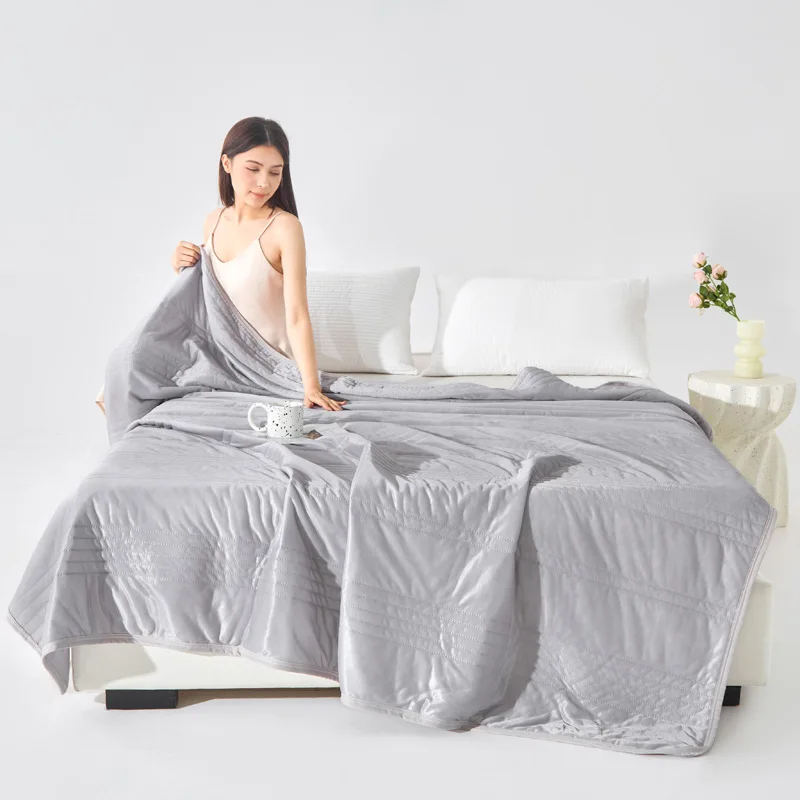

Ice Cream Air Condition Cooling Blanket for Bed Soft Breathable Summer Quilt Queen Comforter Lightweight Cool Duvet