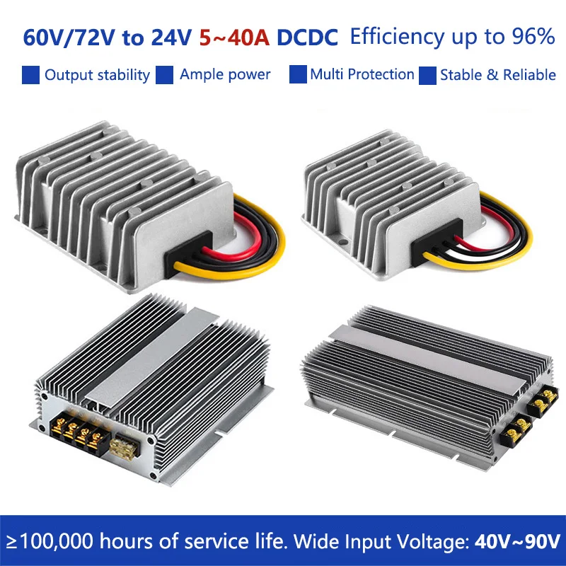 DCDC Converter 60v 72V to 24v 48v DCDC Buck Converter  40V-90V to 24v 24.9V 48V Buck Module Dcdc Dc-dc Inverters Converters 20A