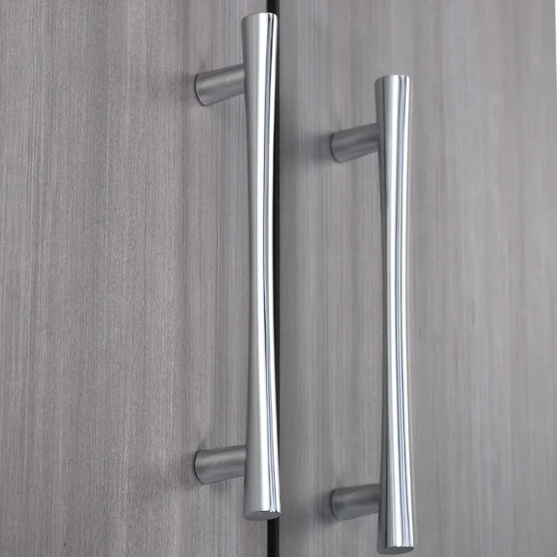 Glänzend Silberne Schubladenknöpfe Küchenzubehör Kleiderschrank-Griffe Kommode-Möbelgriff Schlafzimmer-Schubladen-Türgriff – Detail 3