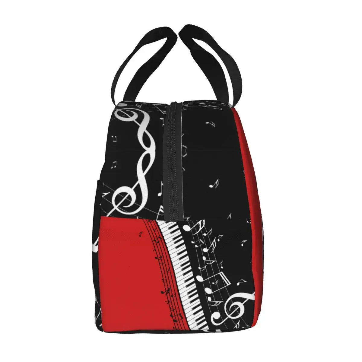 Piano Keyboard Musical Notes Insulated Lunch Bag Leakproof Cooler Thermal Lunch Box For Women Children Food Container Tote Bags