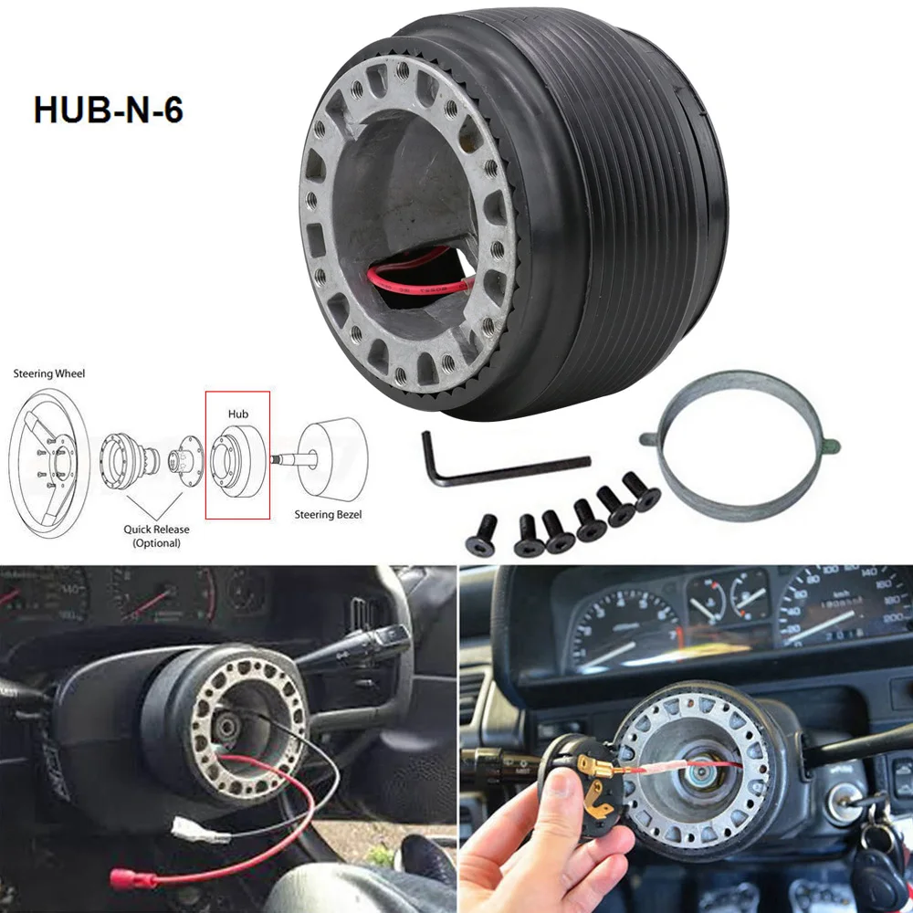 Racing Steering Wheel Hub Adapter Boss Kit For Nissan S13/S14 300ZX 240SX Sunny Quick Release Hub Boss Adapter Kit HUB-N-6