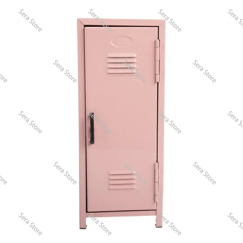 Iron Storage Box Dormitory Cosmetics Storage Cabinet Mini Safe Girls' Holiday Gifts Desktop Small Items Mini Storage Cabinet