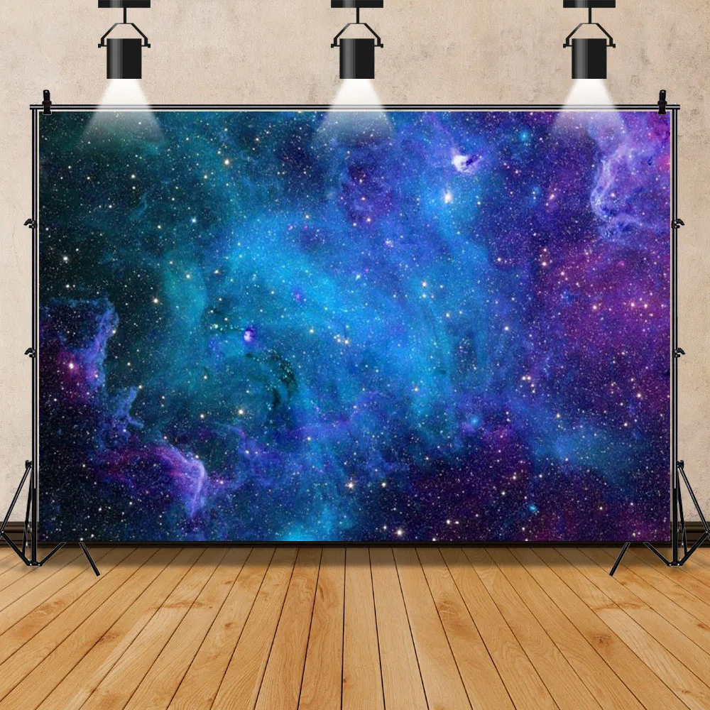 Céu estrelado azul escuro Fotografia Fundo, Galaxy Backdrop, Universo Espaço, Mysterious Nebula Estrelas Retrato, Photo Studio Props