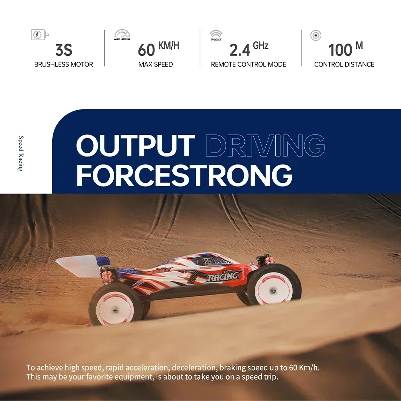 WLtoys 124008 60KM/H 4WD RC Car 3S Professional Racing Car Brushless Electric High Speed Off-Road Drift Remote Control Toys Gift