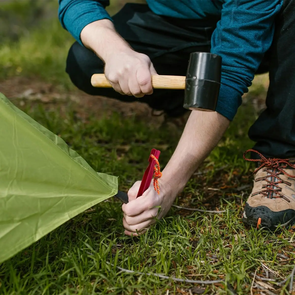 6 Stück 23cm Aluminiumlegierung Zeltnägel, Zeltstifte für Garten, Pavillon, Camping, Wandern, Zeltzubehör zur Befestigung von Überdachungen – Detail 6