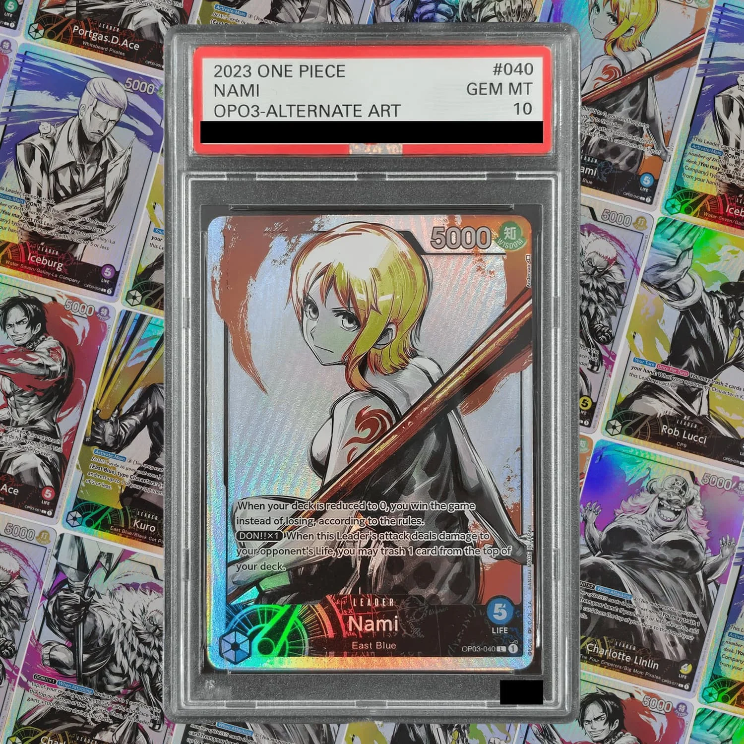 Self Made ONE PIECE English 10Points Rating Card Ace Kuro Arlong Nami Iceburg Lucci Linlin Katakuri OP03 Game Collection Toy