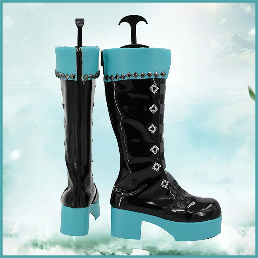 AGCOS Miku Little Devil Cosplay Shoes Miku Little Demon Raccoon Cosplay Boots Shoes