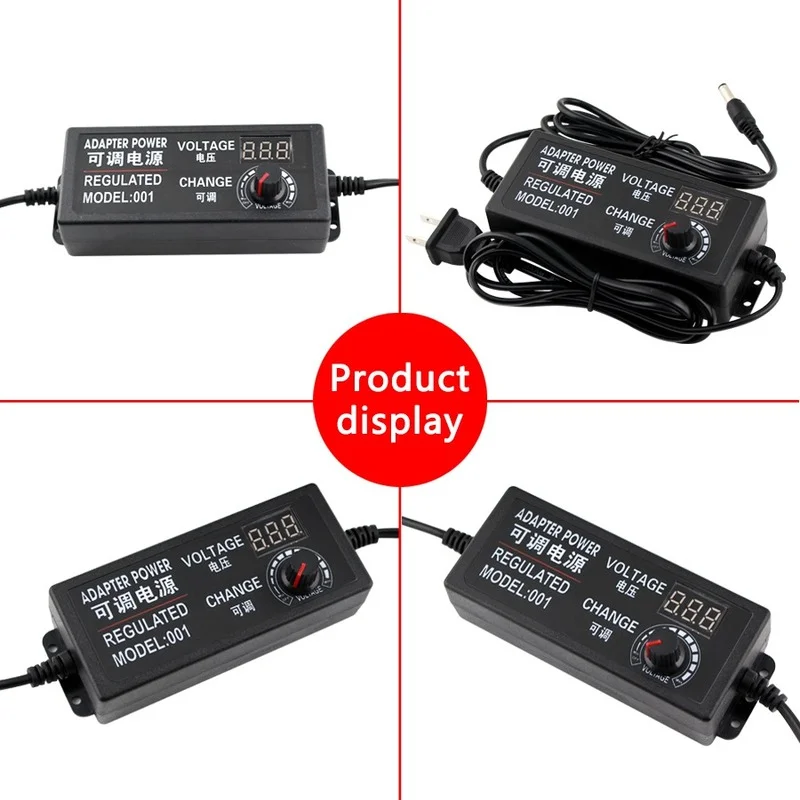 Adjustable AC To DC 3V 9V 12V 24V Universal Power Adapter Supply Display Screen Charger Power Adatper 220V To 3 9 12 24 V Volt