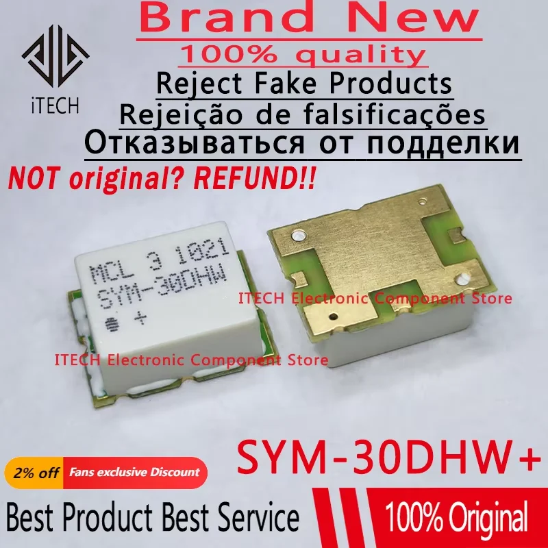 1pcs/lot Original SYM-30DHW SYM-30DHW+ Level 17, SMT Triple Balanced Mixer, RF/LO Freq 5 - 3000 MHz 100% New and Genuine
