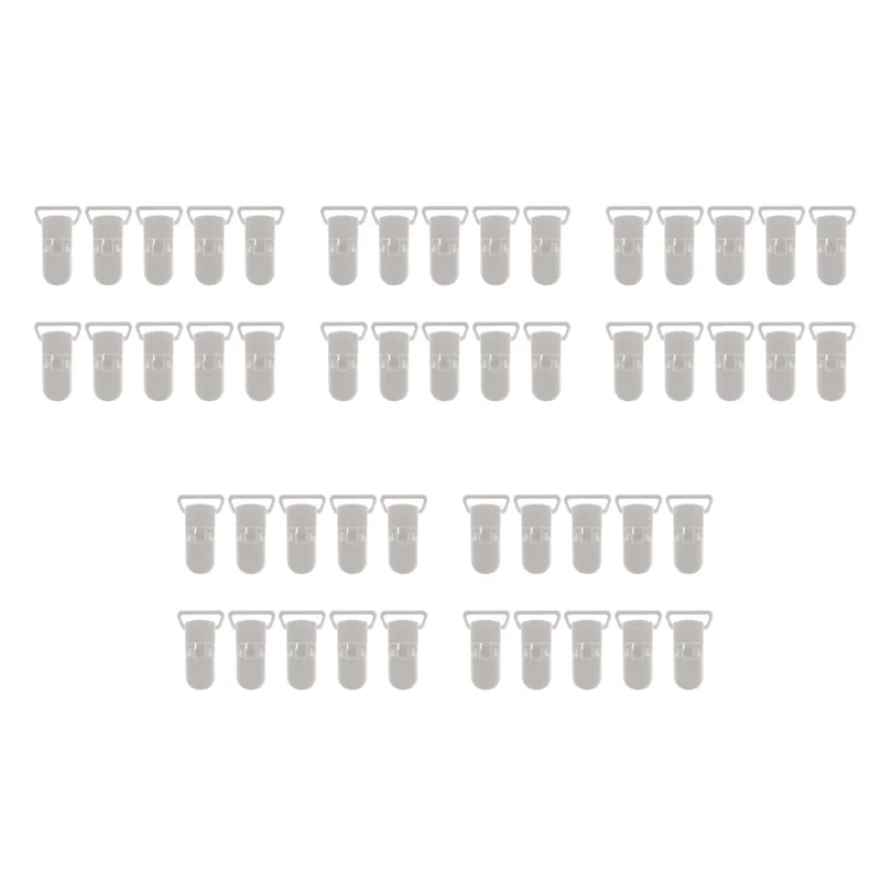 

AS96-50Pcs Baby Kids T-Shape Plastic Pacifier Clips Soother Dummy Style Badge Holder White