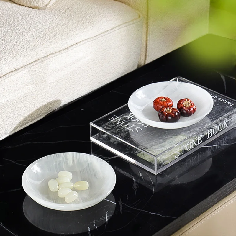 اليشم وجبة خفيفة طبق فاكهة طبق الجوز فندق زخرفة الديكور الناعم