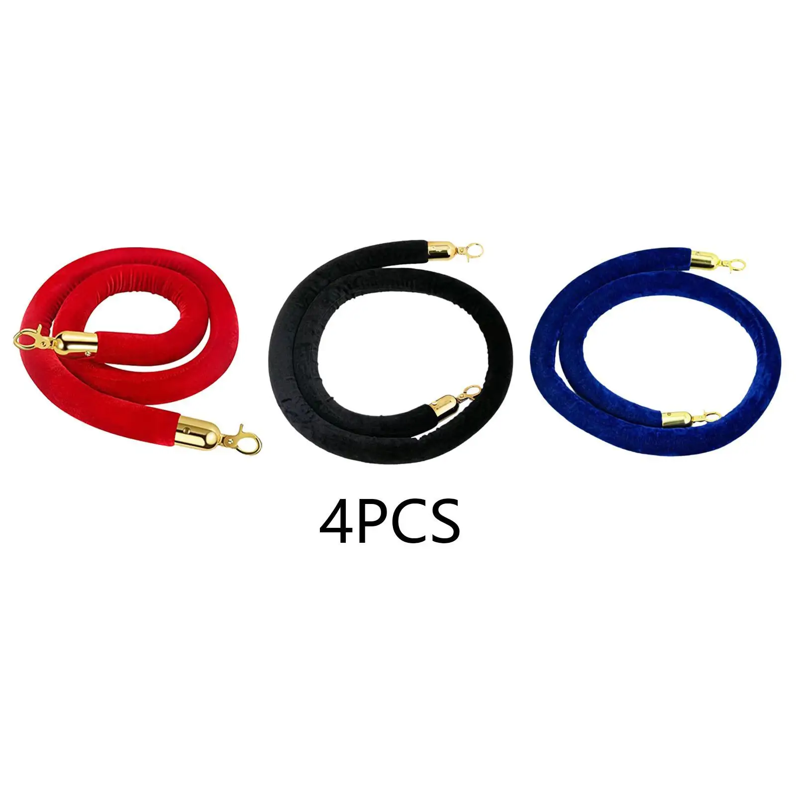 

4 шт. Стильные бархатные веревки для стойки-ограничителя очереди, замена для стойки-разделителя