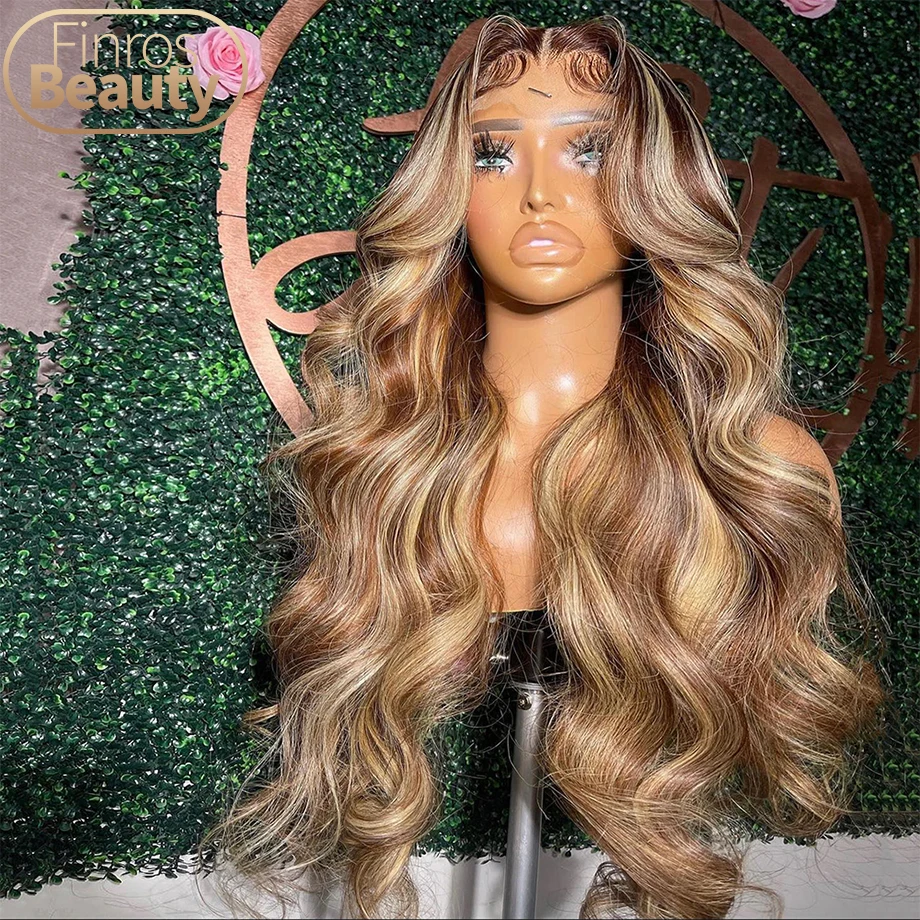 Body Wave Wig Highlight Ombre Lace Front Wig Human Hair 30 32 Inch Colored Wigs 13x4 13x6 Hd Lace Frontal Wigs For Black Women