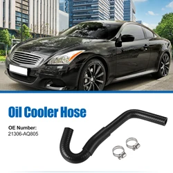 UXCELL Oil Cooler Hose Tube Pipe with 2 Clamps for Infiniti FX35 FX45 2003-2008 for Infiniti G35 2003-2007 No.21306-AQ805