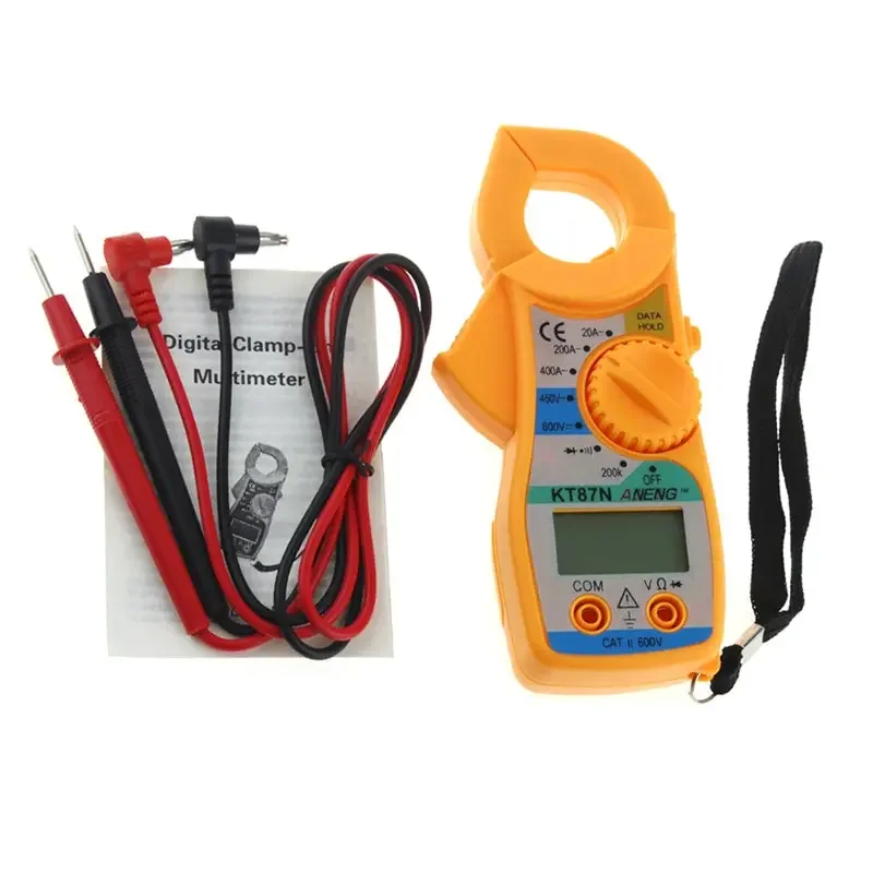 KT87N Digital Multimeter Amper Clamp Meter Current Clamp Pincers AC/DC Current Voltage Tester frequency counter Power Meter Test