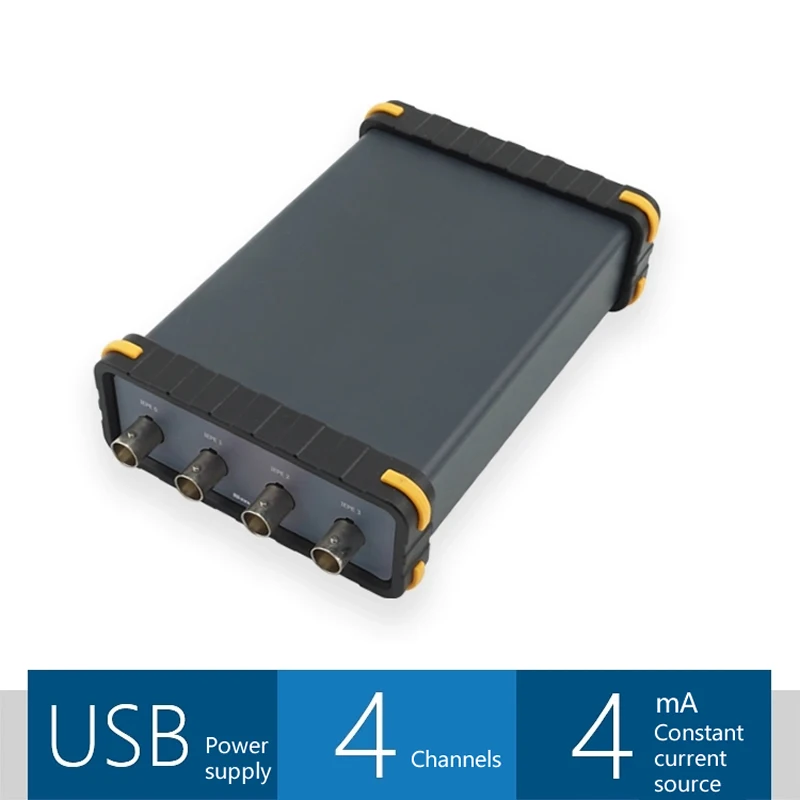 SRD-1104 IEPE Signal Conditioner 4-Channel Excitation Current 4mA,Powered by USB or 24V Switch Power Supply