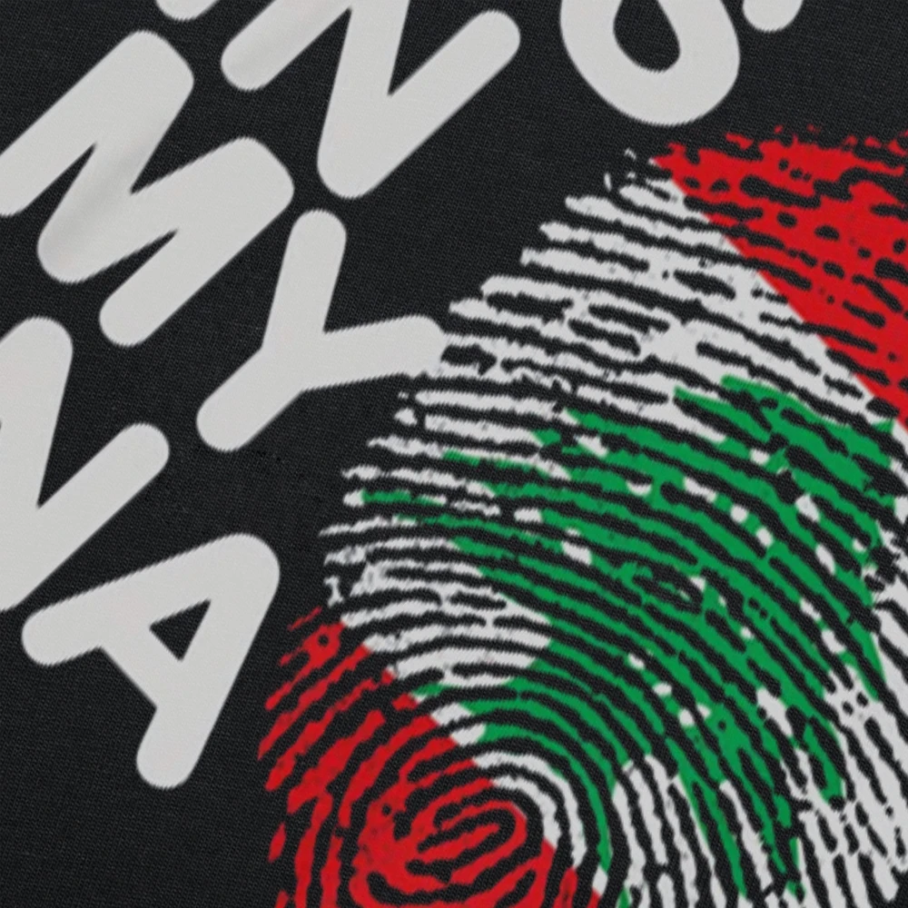 Zabawne, że jest w moich flaga libanu DNA, libańskich T-shirtów z grafiką na co dzień bawełniana styl miejski z krótkim rękawem, letnia męska