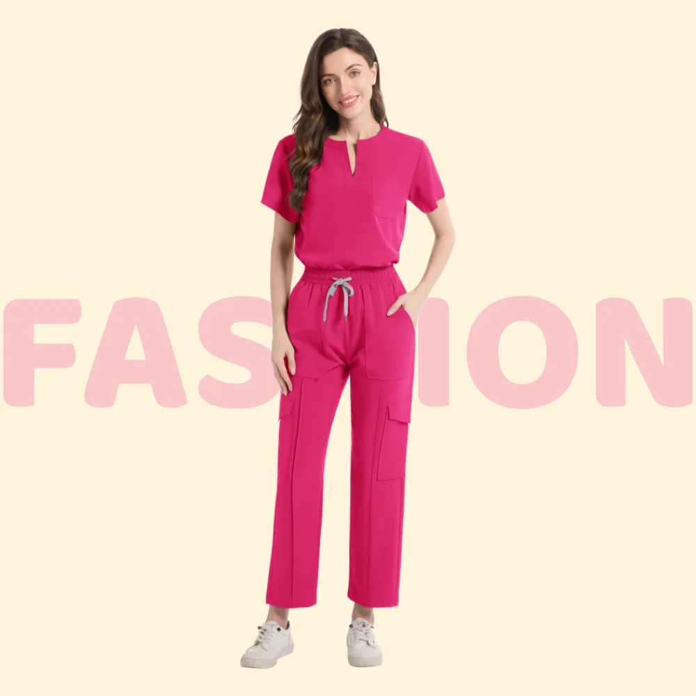 病院手術服 女性用医療ユニフォーム スクラブセット 医師と看護師のアクセサリー 美容院クリニック用作業服