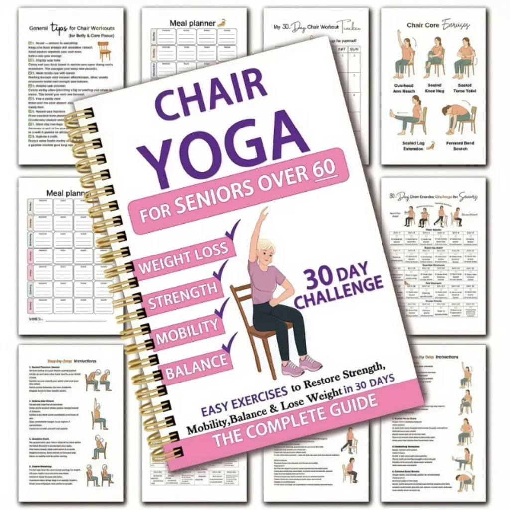 30 Day Chair Yoga Guide Weight Loss Muscle Flexibility & Strength Beginner Seated Workout English Book for Adults & Seniors