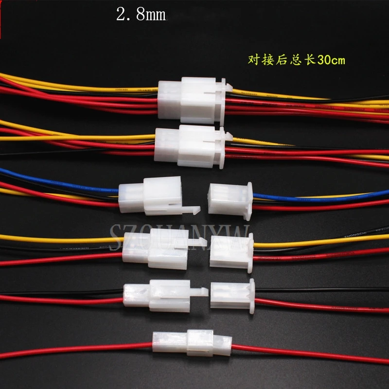 1set 2.8mm 2/3/4/6/9 pin Automotive Quick connection Electrical wire connector Male Female cable terminal plug Kits Motorcycle