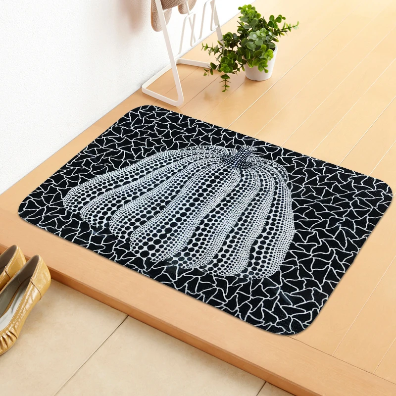 Bathroom Mat K-Kusamas Washable Non-slip Kitchen Rug Carpet for Bedroom Modern Home Decoration Custom Living Room Rug Doormat