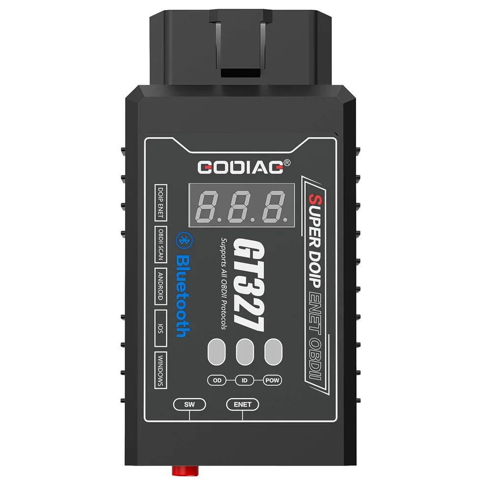 GODIAG GT327 SUPER DOIP ENET OBD2 ELM327v1.5 Bluetooth 4.0 OBD II Scanner for iOS/Android/Windows Support Voltage Display