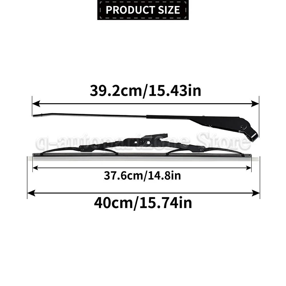 Wiper Arm and Blade Replacement Kit For Fiat Panda 141 1986-2003 Complete Front Windshield Wiper Set
