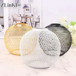 1PC Hollow Out Metal Pendant Lamp Shade Cover Chandelier For Living Room Cafe Hotel Hanging Light Shades Home Decoration