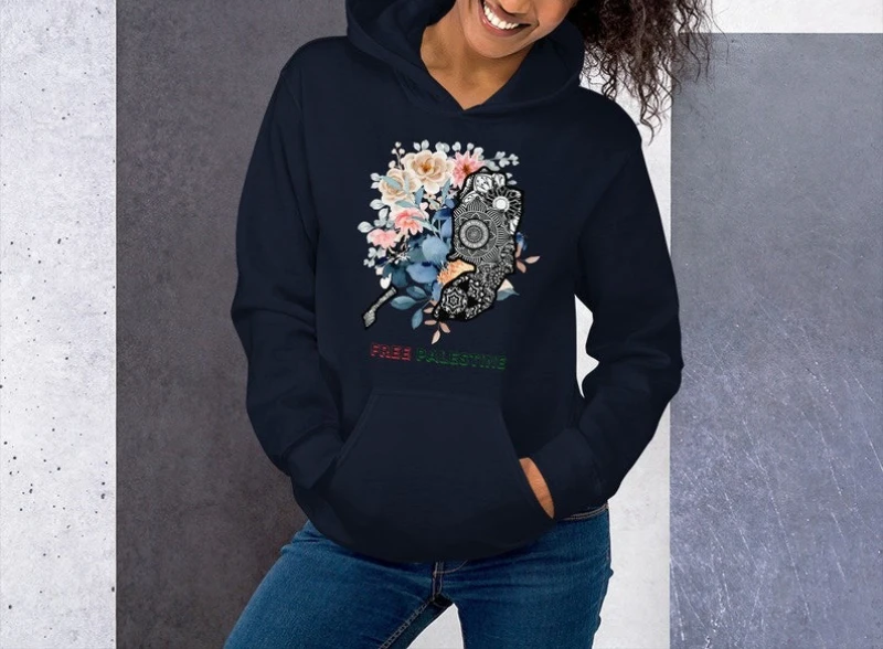 Free Human Rights Apparel Hoodie Top Stand with Save Protest Hoodie Autumn and Winter Long Sleeve Keep Warm Matching Hoodies