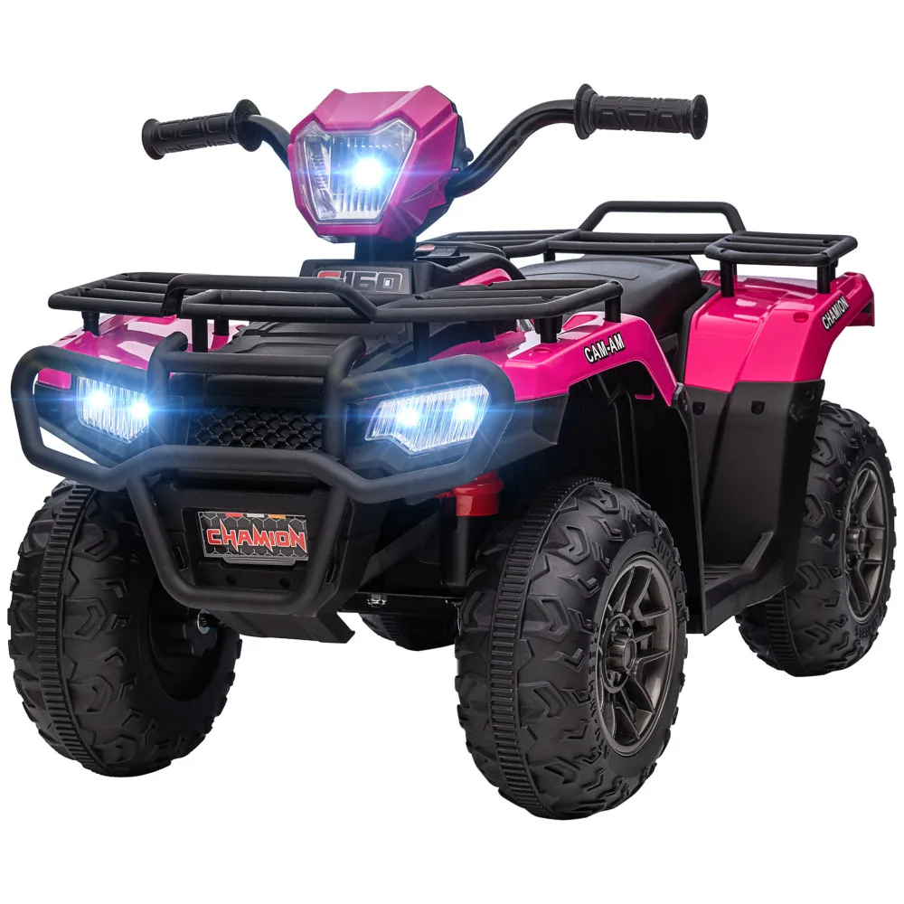 12V crianças ATV operado por bateria com porta AUX e USB, crianças de 4 rodas com piso resistente ao desgaste, crianças elétricas de quatro rodas