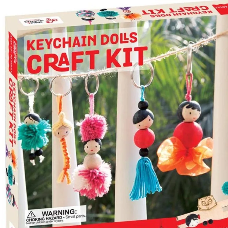 Keychain Doll Craft Kit Unique DIY Activity Kit for Children to Create Doll Keychains Creative Handmade