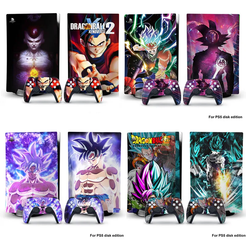 Dragon Ball PS5 Disk Edition Skin Sticker Decal Cover for PlayStation 5 Console+2 Controller Sticker Game Accessories