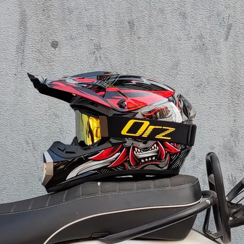 Offroad motorcykelhjälm cykel DH downhill helhjälm ATV all terräng strandcykelhjälm Capacite Cross Casco Motocross 6 best sales Rockstar Motocross - №6