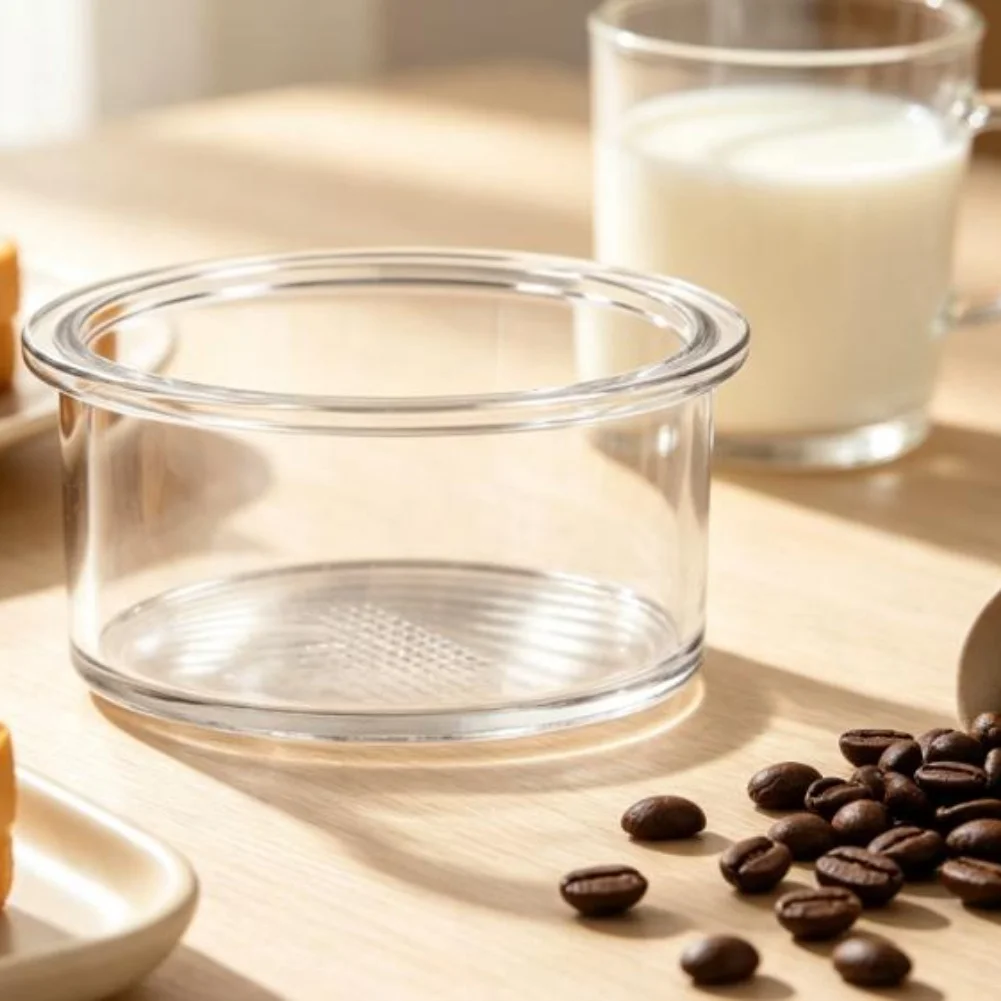 58mm For Espresso Portafilter Basket Transparent PP Material - 7x7x3.2cm Size Optimized Hole Layout for Balanced Flavor